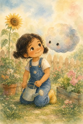Mila y la lluvia tímida